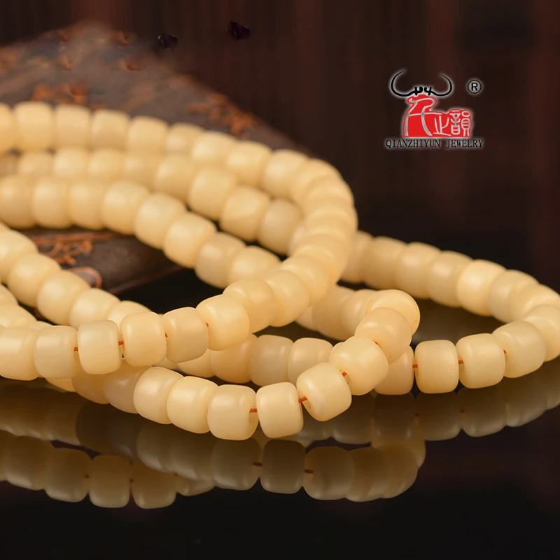 10PCS Tibetan natural beef bone handmade bone bead necklace, DIY bead necklace bead hole 1.5mm.