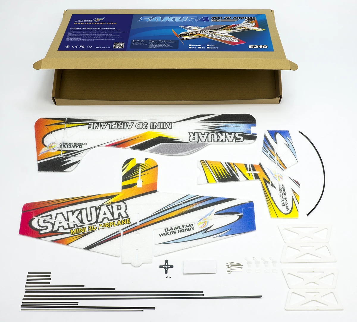 DW Hobby Mini RC Vliegtuig 3D Aerobatic Vliegende Vliegtuigen EPP/PP Schuim Speelgoed Vliegtuigen Spanwijdte 451mm DIY Model Vliegtuig Ongemonteerd