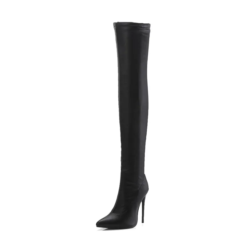 ASUMER 2021 hot sale new over the knee boots women pointed toe zip stiletto high heels prom boots drop shipping women shoes