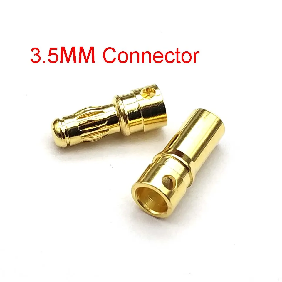 3.5mm Gold Bullet Banana Connector Plug For ESC Battery Motor