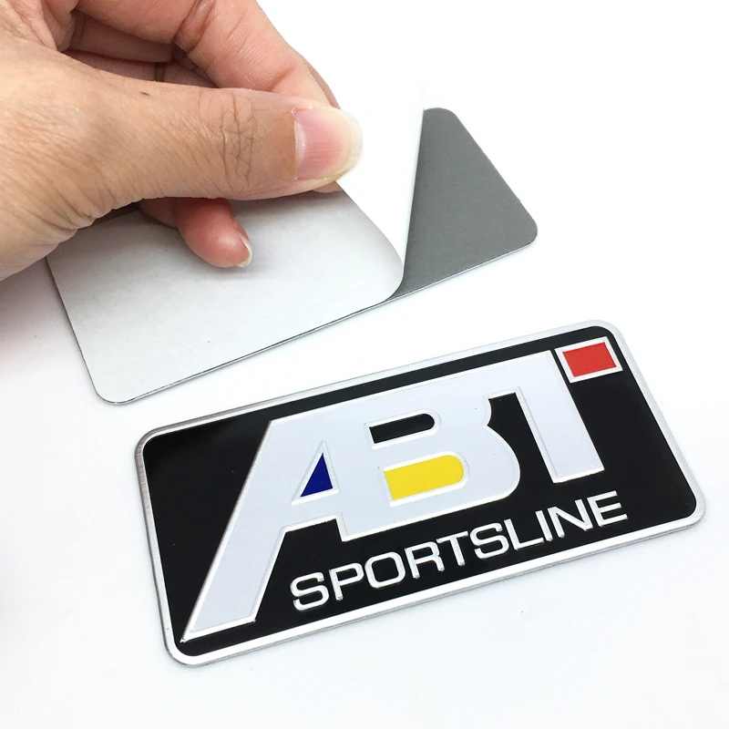ملصقات سيارة من ANTINIYA طراز ABT من الألمونيوم ملصق لاصق بشعار اكسسوارات سيارات لسيارة Volkswagen Golf 5 6 7 MK6 MK7 Polo ملصقات سيارات