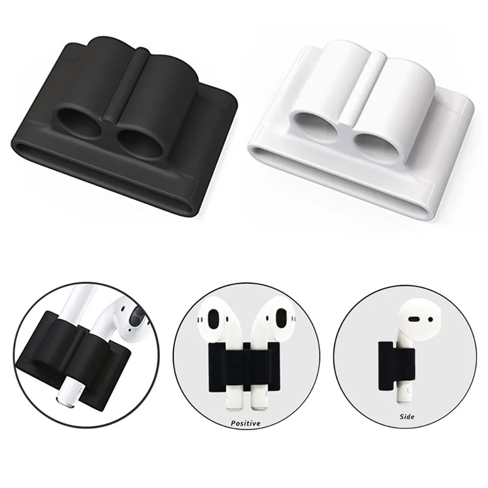 For Apple AirPods Earphone Accessories Anti-Lost Wireless Earphone Silicone Holder Stand Clip For Apple Watch Strap
