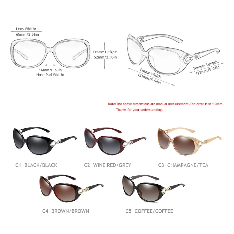 Brand Design Vintage Oversized Polarized Sunglasses Women Luxury Big Oval Plastic Ladies Driving Sun Glassses Vintage UV400
