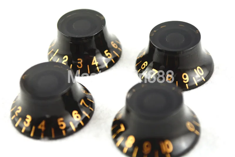 

1 Set of 4pcs Black/Brown/Clear Electric Guitar Control Knobs Flying Saucer Speed Volume Tone Knobs For LP SG Electric Guitar