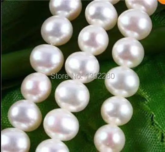 

! fashion DIY jewelry 8-9MM White Akoya Pearl Loose Bead 15" JT6651