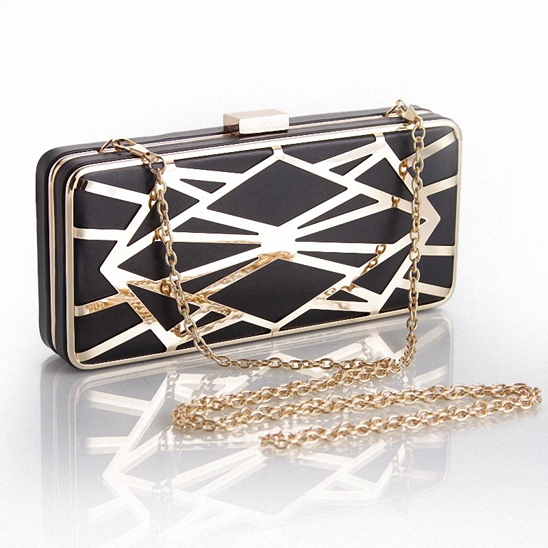 Minaudiere Evening Party Bag Women Day Clutches Ladies Long Chain Gold Bridal Clutches Purses And Handbag Shoulder Bags