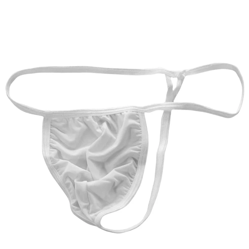 섹시한 게이 남자 속옷 Jockstrap 남자 끈 팬티 얼음 실크 반투명 뜨거운 남성 속옷 T 백 g-문자열 에로틱 란제리 속옷