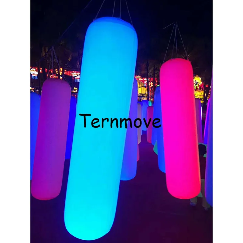 Light Fun Sensitive Touching Color Interactive Toy Inflatable lighting Pillar hanging intrack tube Funny Play Sandbag Shape Ball