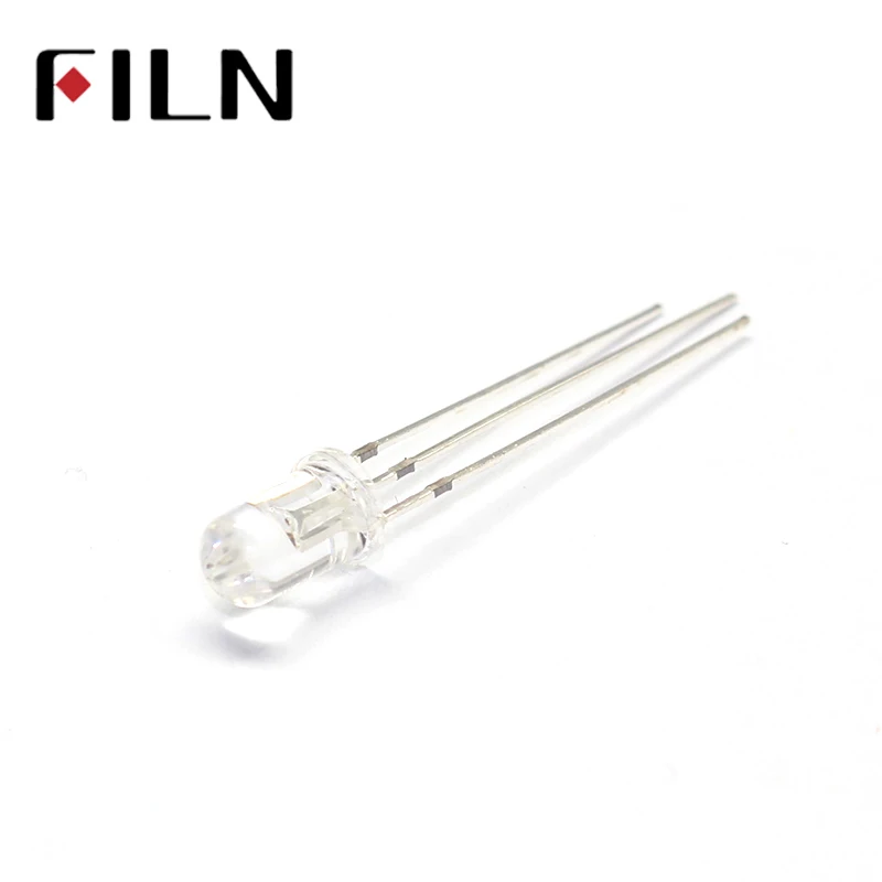 100pcs 2 Colors 5mm red and green common cathode LED transparent lamp Diode light 3 pin