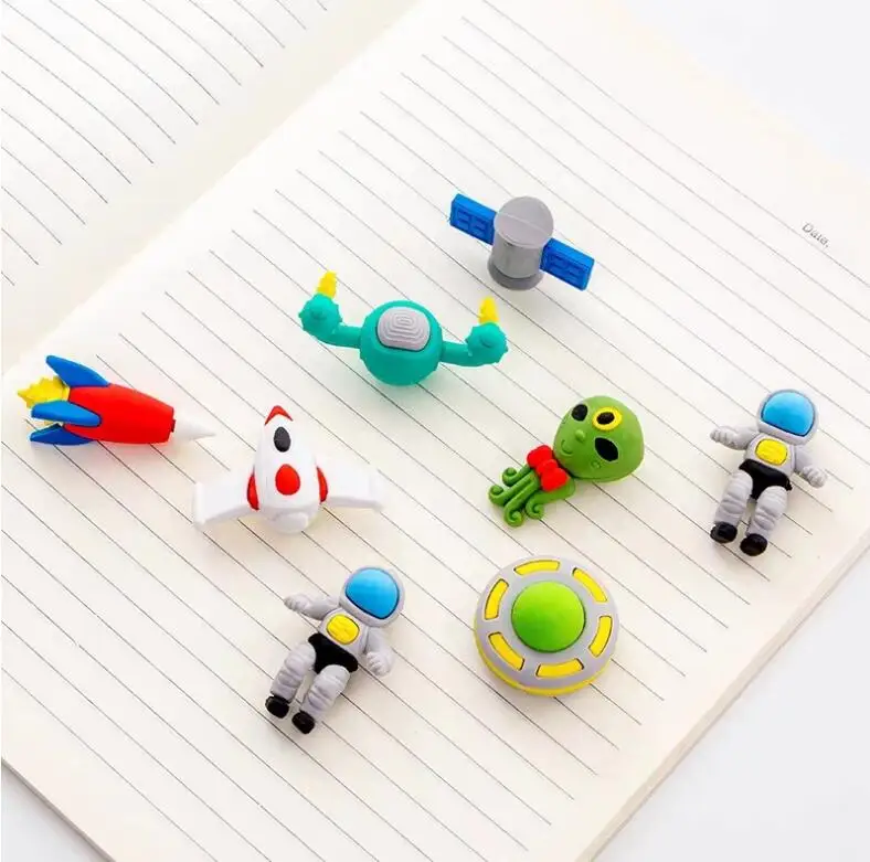 Raum Radiergummi Neuheit Mini Rakete Astronaut Gummi Radiergummi für Kinder als Schule Preis – Detail 8