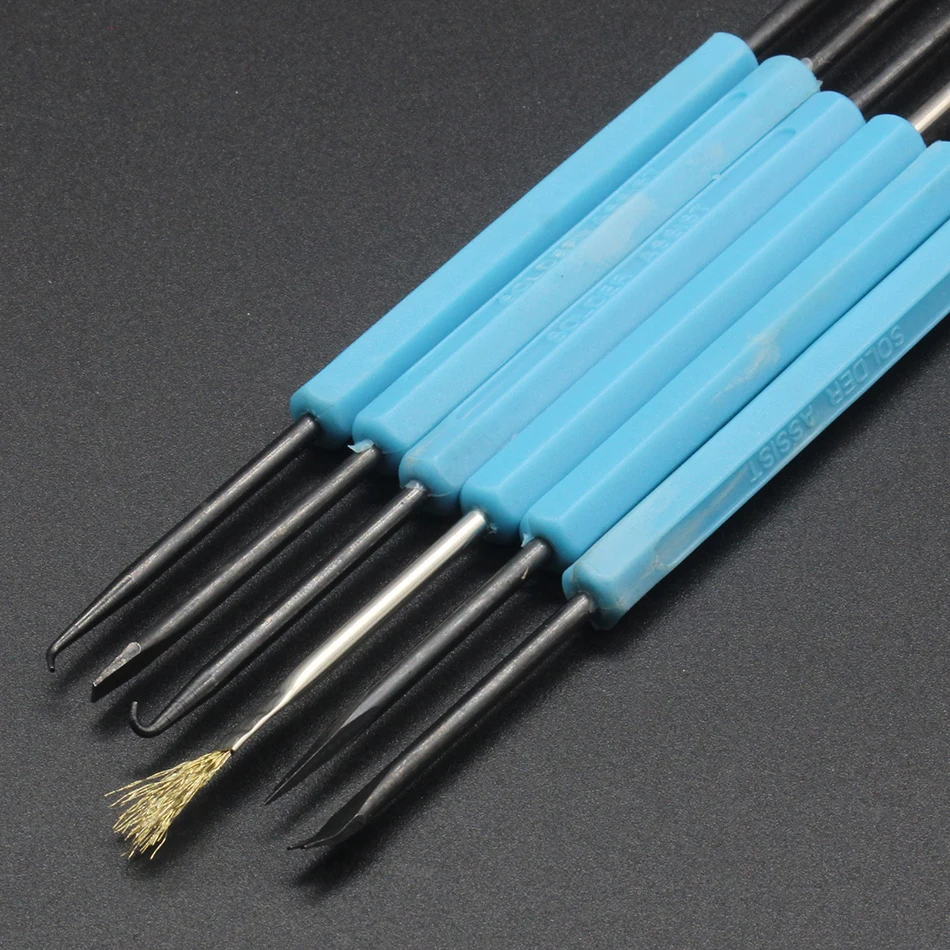 6 in 1 Steel Solder Assist BGA PCB Repair Tool Set Precision Electronic Components Welding Grinding Cleaning Hand Tools