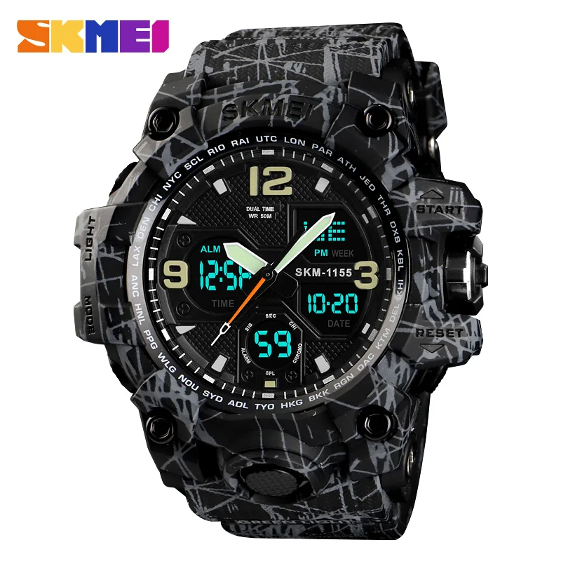 SKMEI Brand Top Luxury Military Army Sports Watches Men Quartz Digital Waterproof Clock Male Relogios Masculino Wristwatches