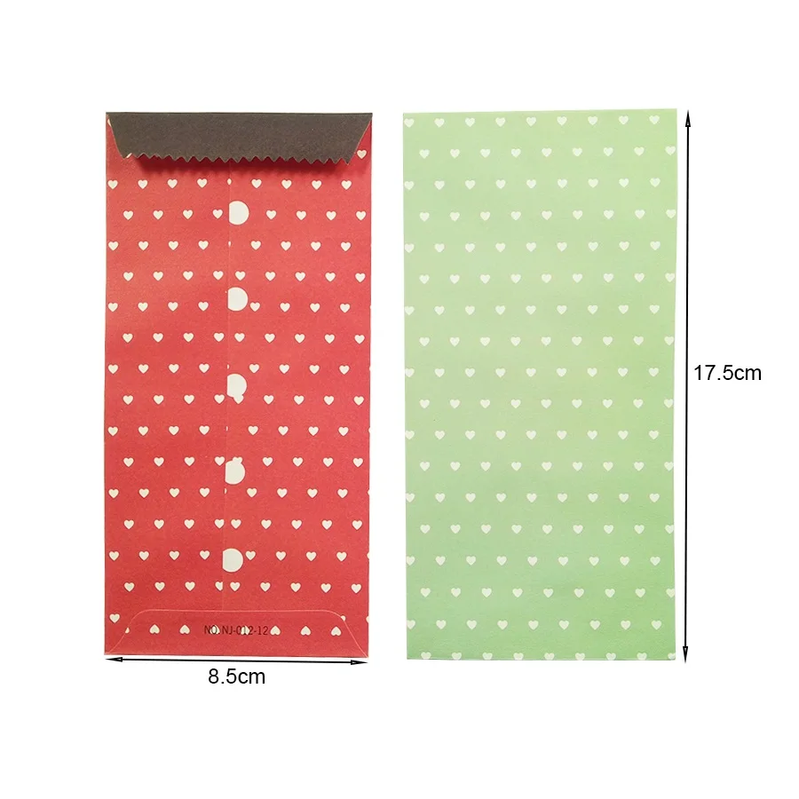 10Pcs/lot 195x85mm Cute Dots Striped Fresh Paper Envelope Creative DIY Tool Greeting Card Cover Scrapbooking Gift