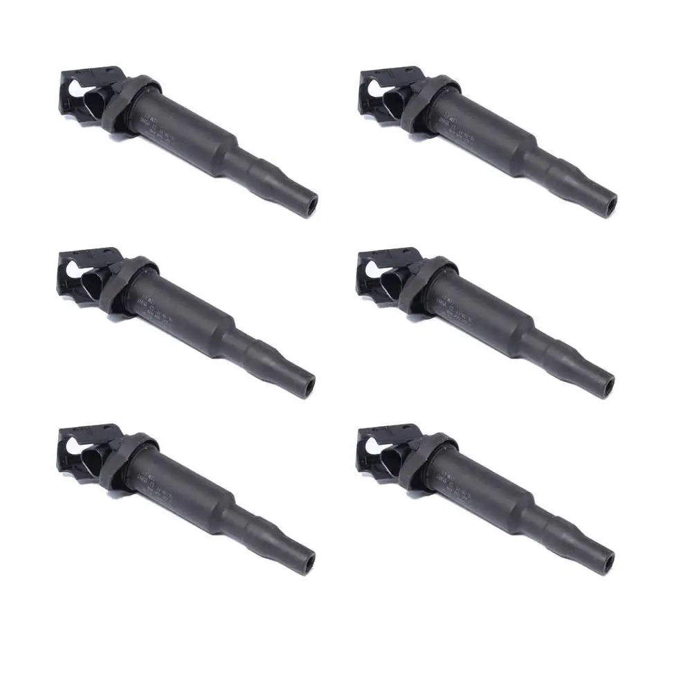 6Pcs Ignition Coil 12137594937 0221504470 For BMW 128i 135i 330ci 330i 330xi 530i X3 X5 Z4  0221504467 12 13 7 594 937