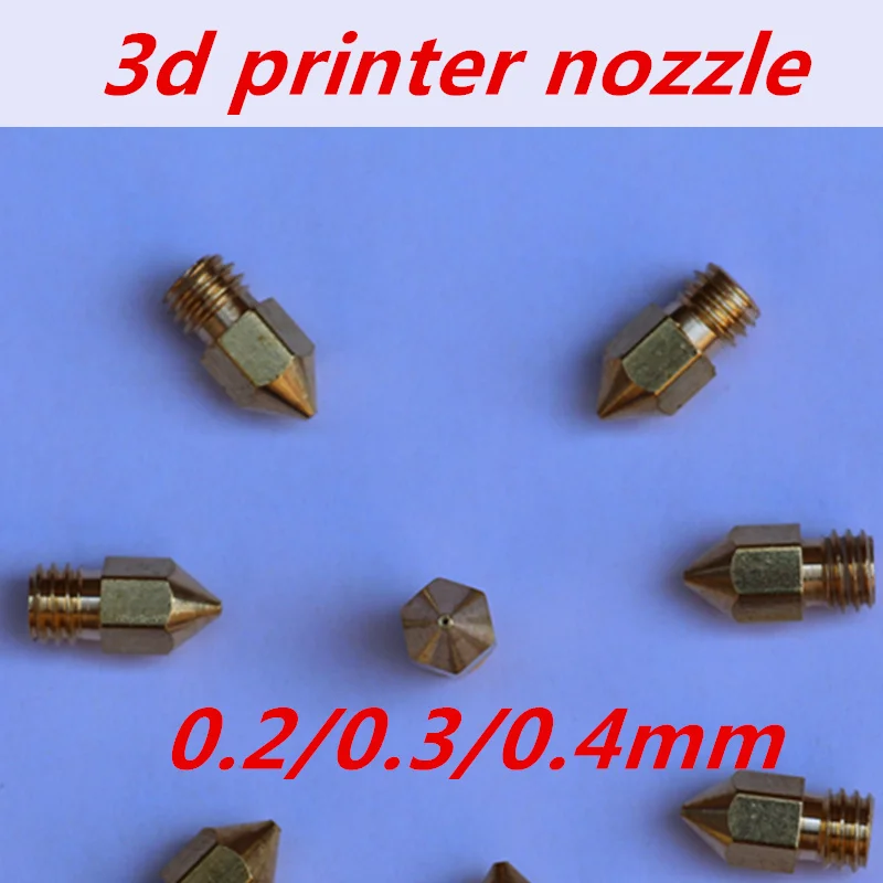 

Free shipping 10pcs/lot 3D printer nozzle 0.2/0.3/0.4mm J-head extrusion nozzle For 1.75mm Filament Makerbot RepRap