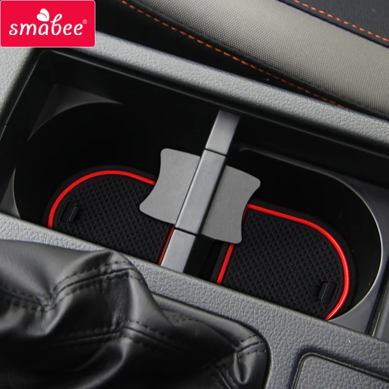 Smabee Gate Slot Cup Pad for SUBARU XV 2012 - 2014 Interior Accessories Door Groove Mat Non-Slip Mats Rubber Coaster Sticker