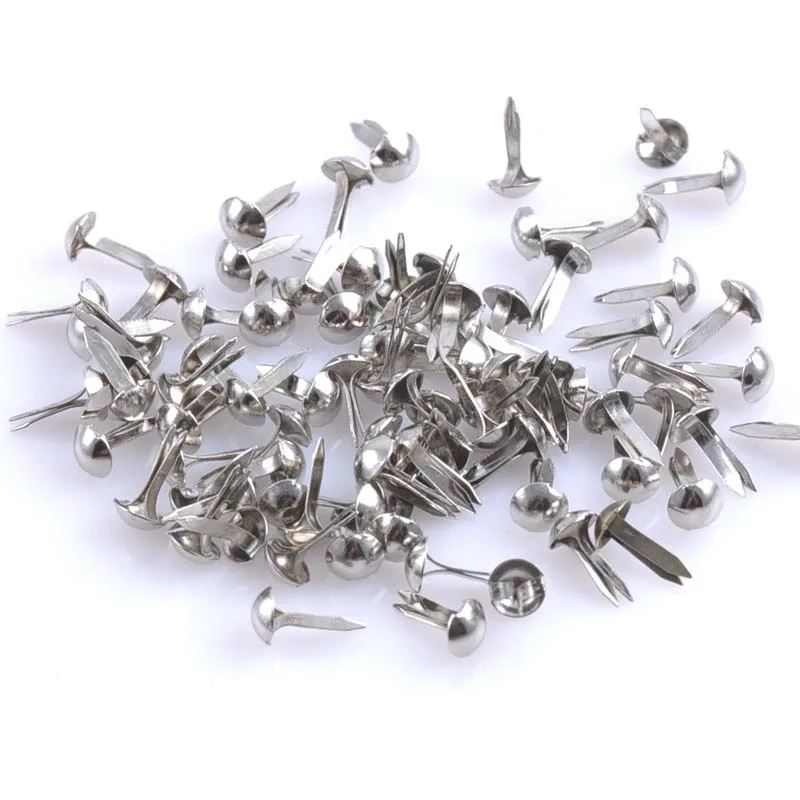 300pcs 5x10mm Mixed Round Metal Brad Studs Spikes Scrapbooking Embellishment Fastener Brads For Shoes Decoration CP0639