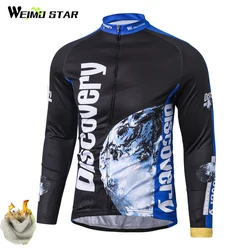 Weimostar Cycling Jersey Long Sleeve Winter Thermal Fleece Bicycle Cycling Clothing Road mtb Bike Jersey Ropa Ciclismo Invierno