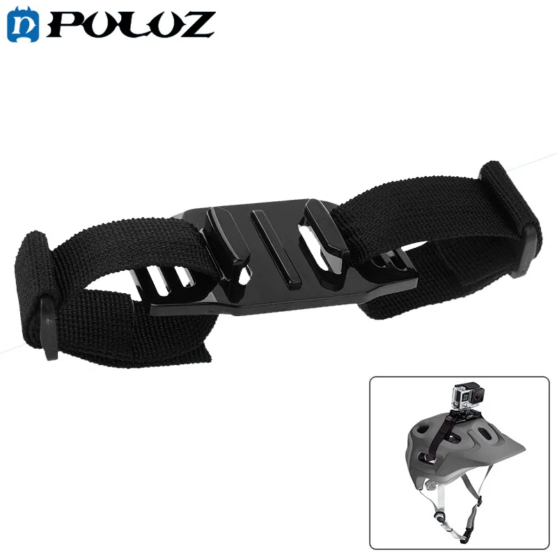 PULUZ For Go Pro Accessories Adjustable Helmet Strap Mount For GoPro HERO9 Black/HERO8 Black/7/6/5/5 Session /4 Session/4/3+/2/1