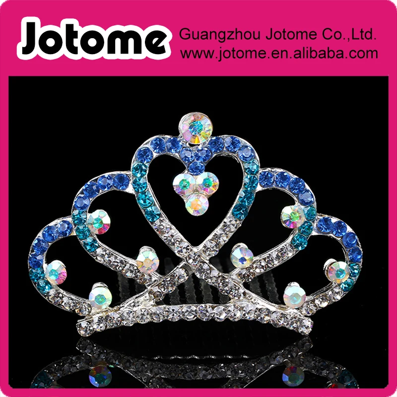 Crown Crystal Rhinestone Hair Comb Clip Wedding Hair Accessories For Short Hair And Long Hair