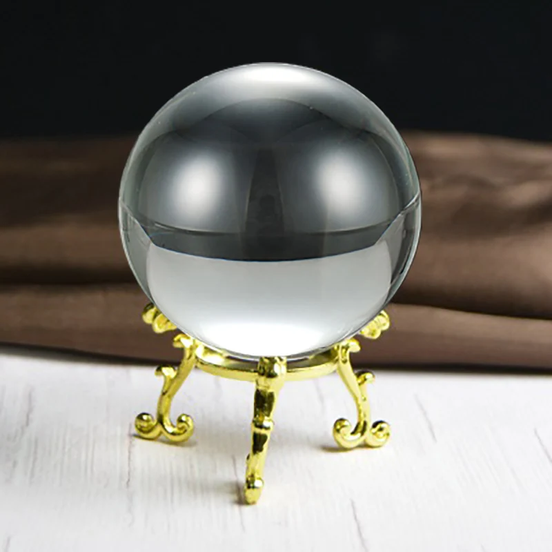 Dropship 60/70/80 มม.การถ่ายภาพเครื่องประดับคริสตัลบอล FengShui Globe Divination ควอตซ์ Magic Glass Ball Home Decor ball ของขวัญ