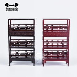 25 Scale Miniature Doll Stand Chinese Dollhouse Furniture Craft Storage Shelf Organizer Display Rack Model Bookshelf