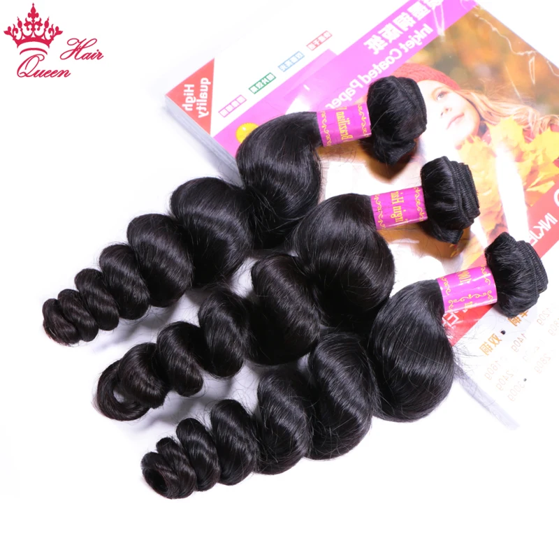 Queen Hair Official Store Top Quality Brazilian Loose Wave Virgin Human Hair Natural Color 100% Unprocessed Human Raw Hair