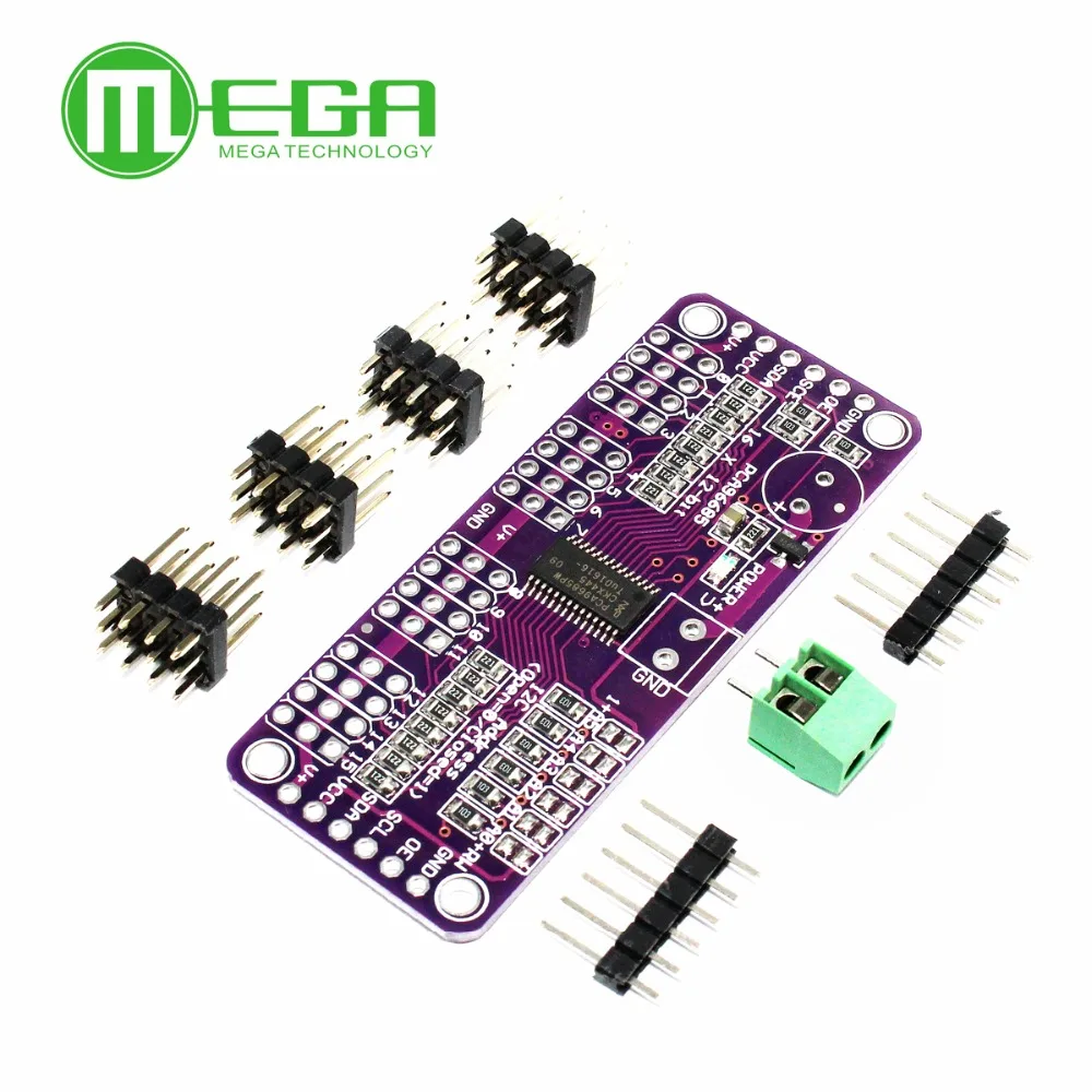 CJMCU-PCA9685 16 channel 12 bit Fm+I2C bus PWM Controller is steering gear control module image 2