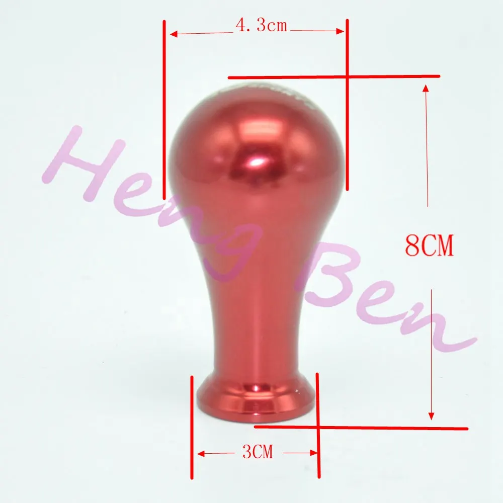 HB 2017 New Racing 8CM Universal Manual  Sport Car Round Style Shift Knob Anodized Aluminum