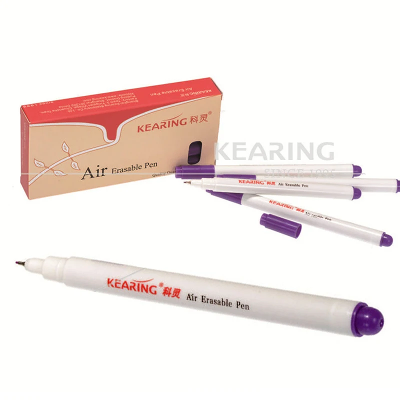 Keling 6pcs/lot Air Erasable Markers Non-toxic Purple Ink Marker for Fabric Pen Clothing