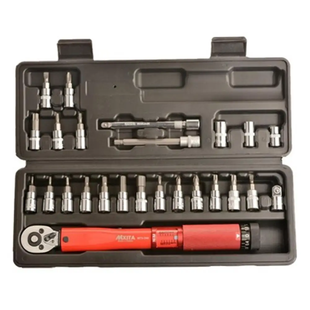 

1/4inch 2-24NM Click Adjustable Torque Wrench Bicycle Repair Tools Kit Set Tool Bike Repair Spanner Hand Tool Set