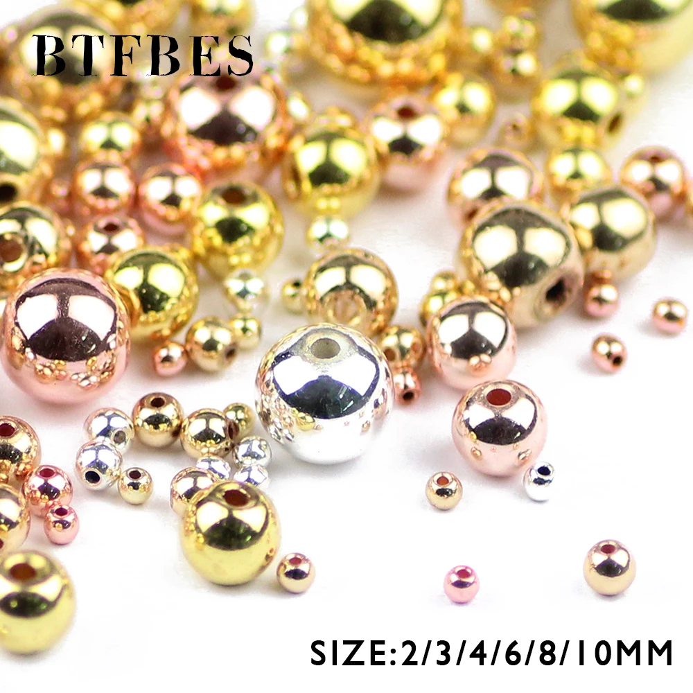 BTFBES Natural Stone beads Gold Color Hematite beads 2 3 4 6 8 10 mm Round Loose beads for DIY Jewelry Bracelet Necklace Making