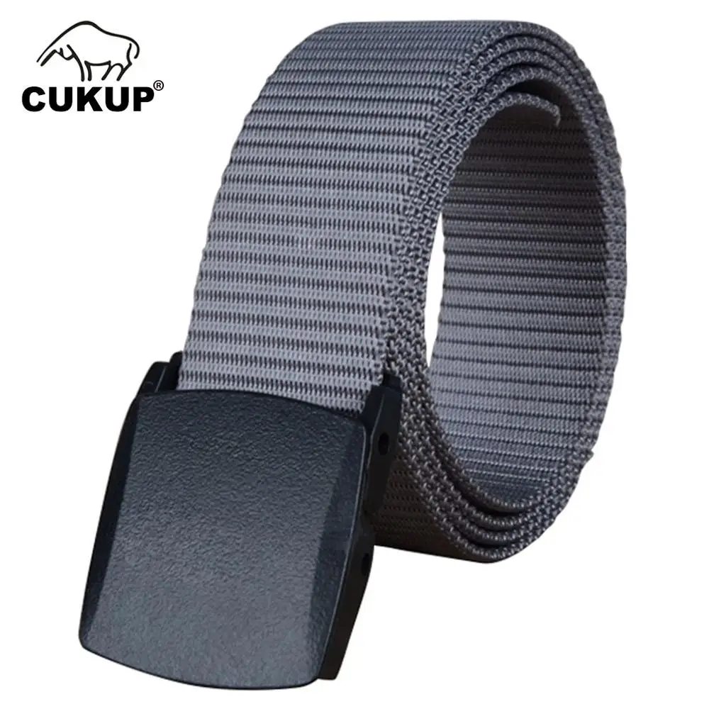 

CUKUP Unisex Design High Quality Nylon Belts Plastic Automatic Buckle Female Fashion Waistbands Casual Accessories Belt CBCK029