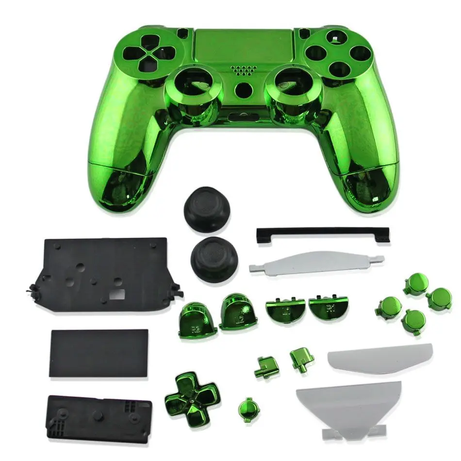 PS4 Full Set Housing Shell buttons For PS4 V1 Controller Case Cover PlayStation 4 DualShock 4 Wireless Gamepad Plating Chrome