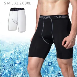 Uomini Sport Palestra di Compressione Sotto Strato di Base Shorts Calzamaglie Mezza Da Ginnastica Mens Rapida Asciugatura Skinny Equitazione 3XL Skinny Fitness Breve