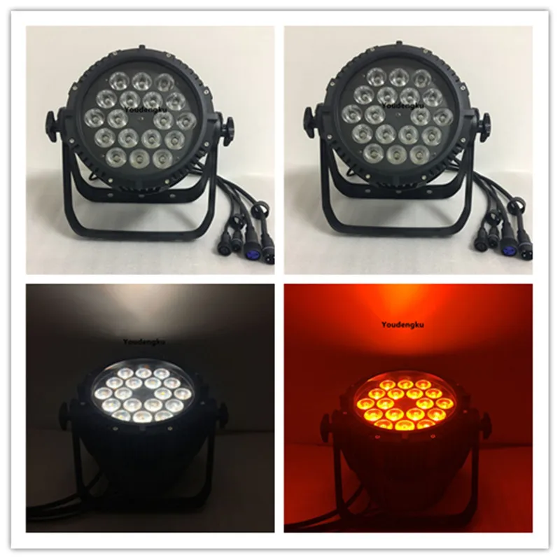 

10 pieces waterproof par led 18x10w 4in1 rgbw led par light rgbw outdoor led par64 light