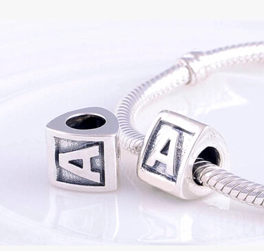 Urok 2017 europejski styl zawieszka srebrna litera M fit bransoletka wisiorek oryginalny koralik do samodzielnego robienia biżuterii