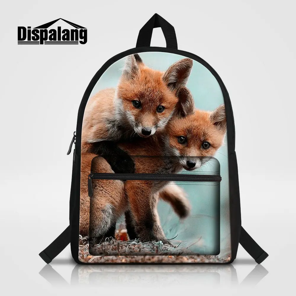 

Dispalang Fox Backpack For School Women Laptop Backpacks Children DIY Logo School Bags Men's Travel Outdoor Shoulder Bag Bookbag