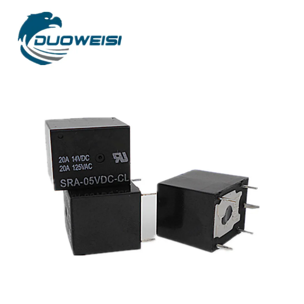 릴레이 SRA-05V 12V 24VDC-AL-CL T74 4 핀 5 핀 20A 06VDC