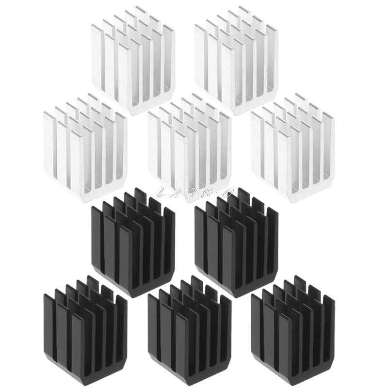 5Pcs/Set 9*9*12mm Aluminum Cooling Heat Sink Chip RAM Radiator Heatsink Cooler