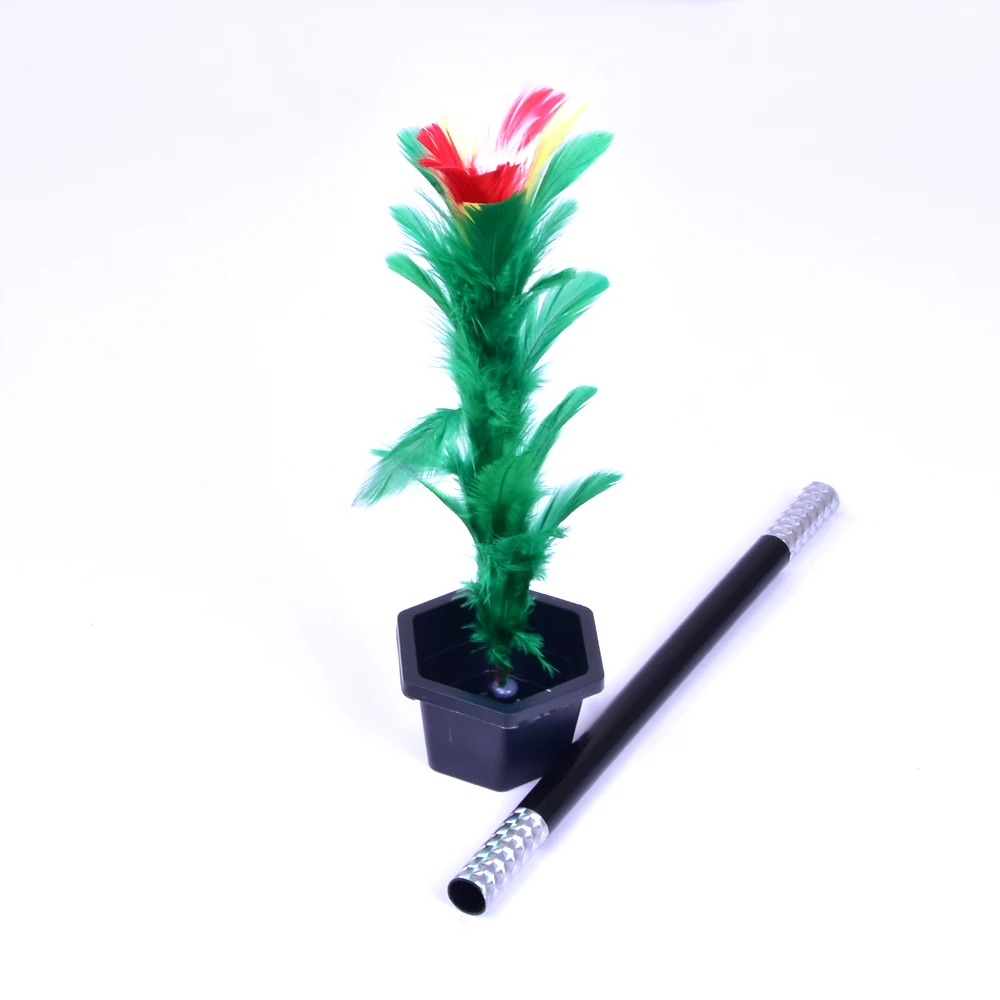 Appearing Flower In Pot From Wand /Stick to Flower (Small size) Magic Tricks Close Up Stage Street Comedy Mentalism Magia