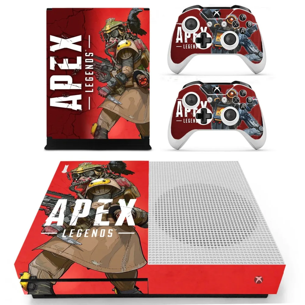 Jogo apex legends adesivo de pele decalque para microsoft xbox um s console e 2 controladores para xbox um fino adesivo de pele
