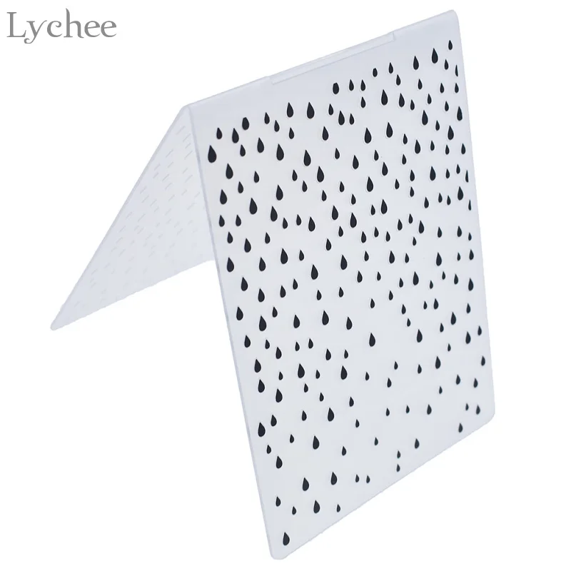 Lychee Life Irregular Raindrop Plastic Embossing Folder For Scrapbook DIY Album Card Plastic Template Stamp Card Making Decor