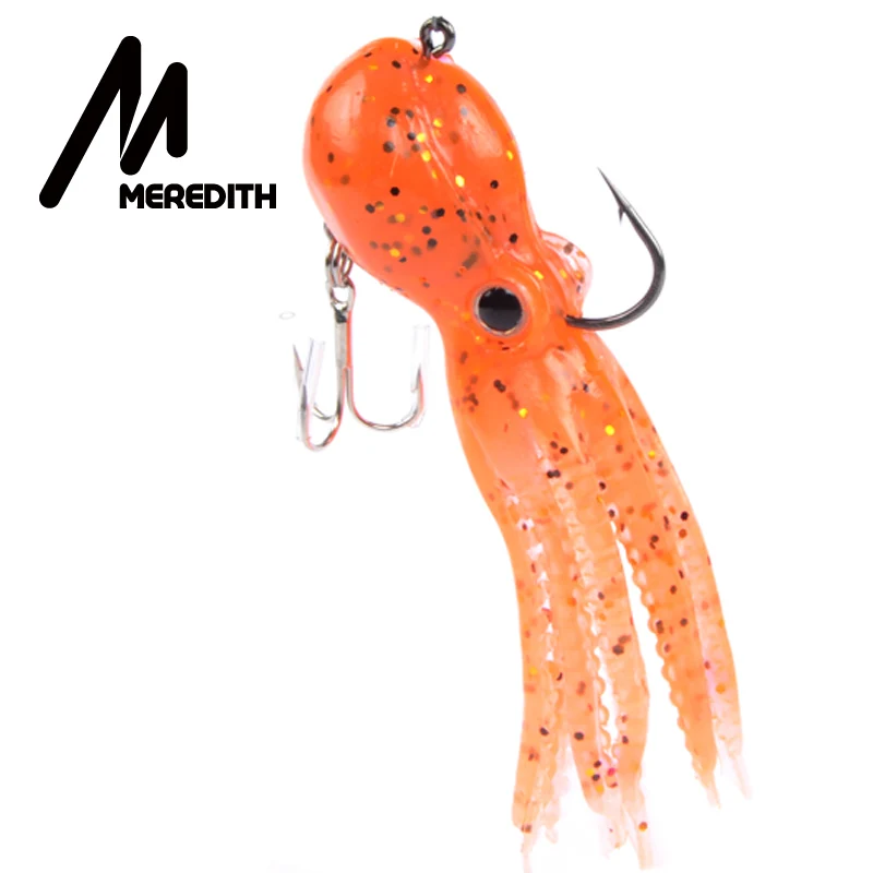 MEREDITH Built-in counterweight Fishing Lure 23g 9cm Long Tail Soft Octopus Artificial silicone Soft Bait