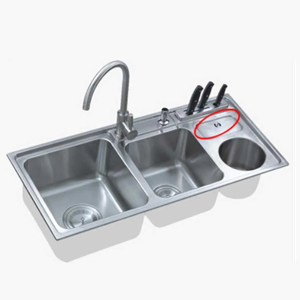 Talea no leakage sink accessories Rectangular upside overflow joint Kitchen Sink overflow head with spill hose QY027C001