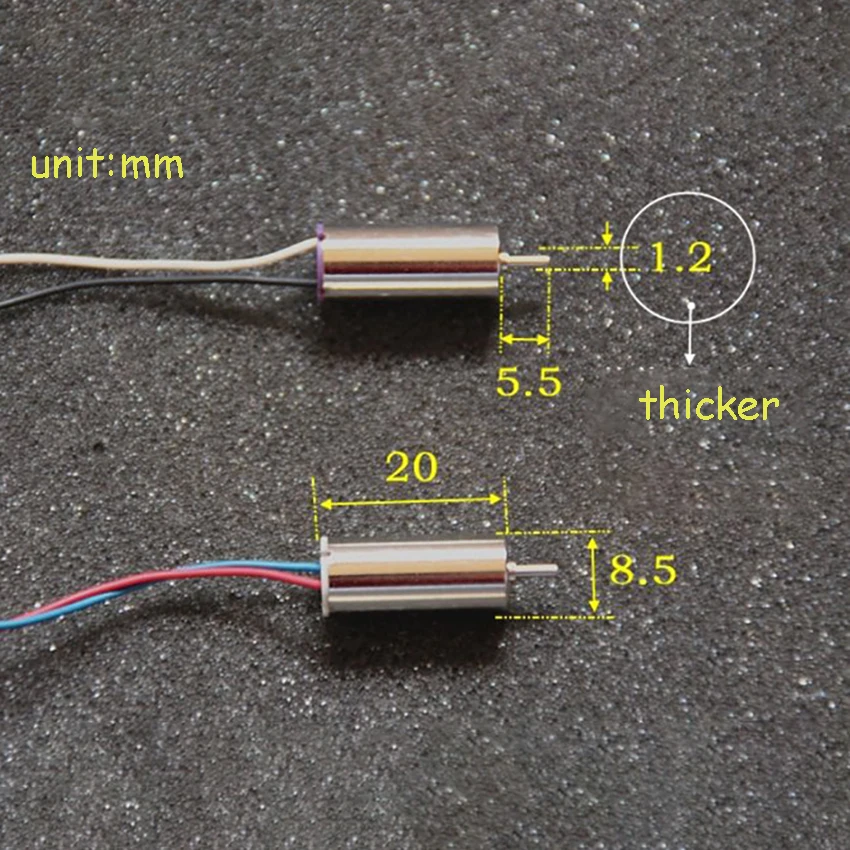 NdFeB Super Magnet 8520 Hollow Cup Motor Four/Six-axis Aircraft Positive Reversal Micro Motor DC3.7V 0.3A 47000RPM 1.2MM Axis