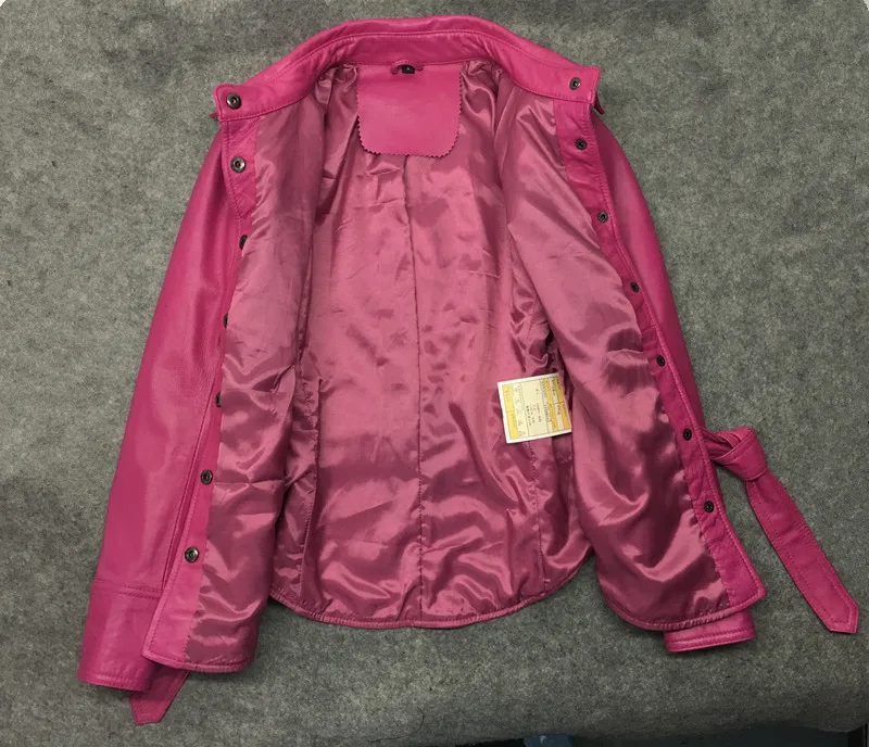 Chaqueta de Cuero auténtico para mujer, abrigo de piel de oveja, coreano, KJ1896, primavera y otoño, novedad de 2020