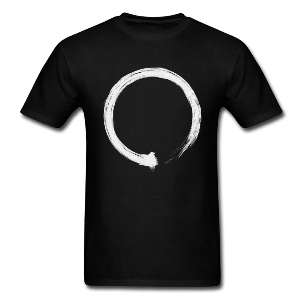 Zen Enso White T-shirt For Men Black Tshirt Minimalist T Shirt High Quality Cotton Clothes Custom Chinese Style Tops & Tees XL