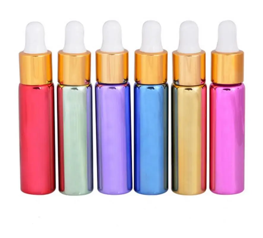 

10ML(300Piece/lot) Mini Cute Portable Glass Oil Perfume Bottle With Drop&Empty Perfume Case Colorful