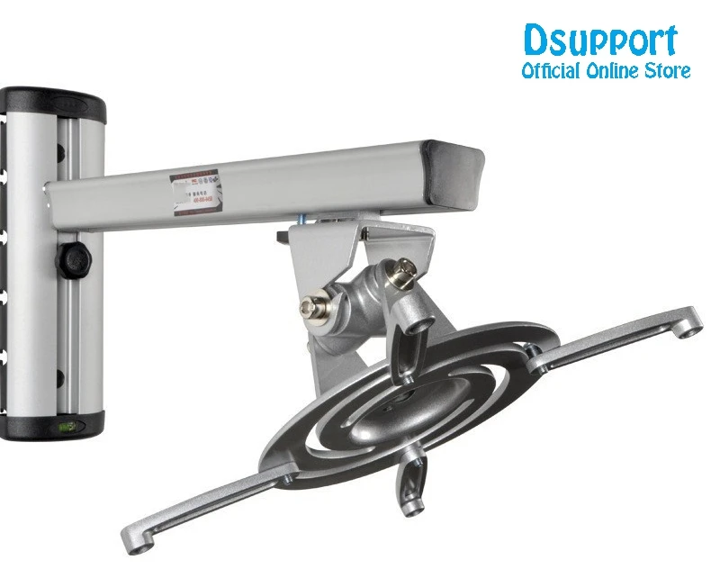 PR03 Liga de alumínio 360 graus projetor montagem na parede movimento completo retrátil universal projetor cabide suporte